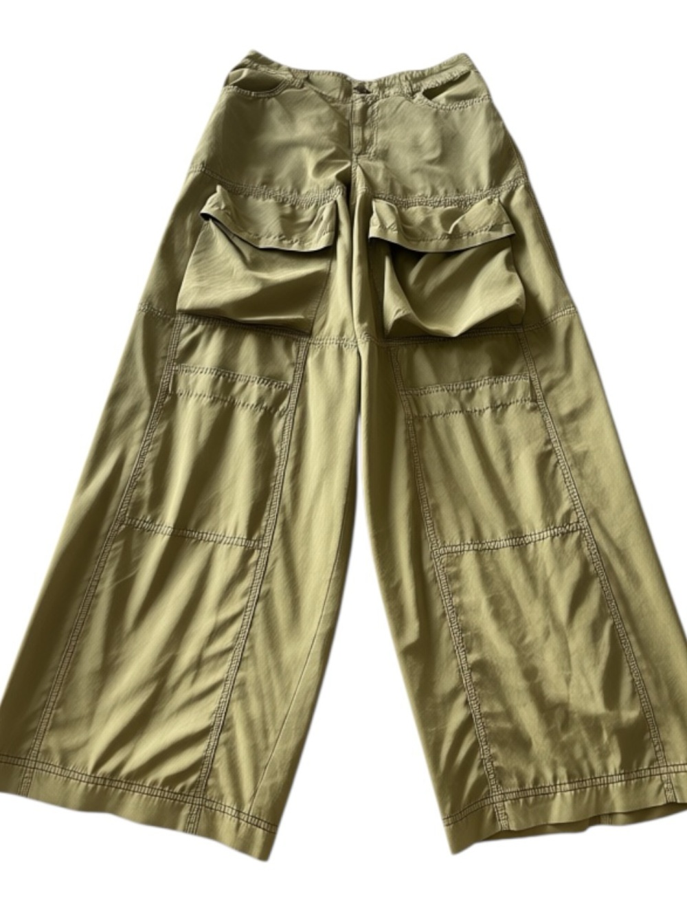 BDG Olive Utility Wide-Leg Cargo Pants